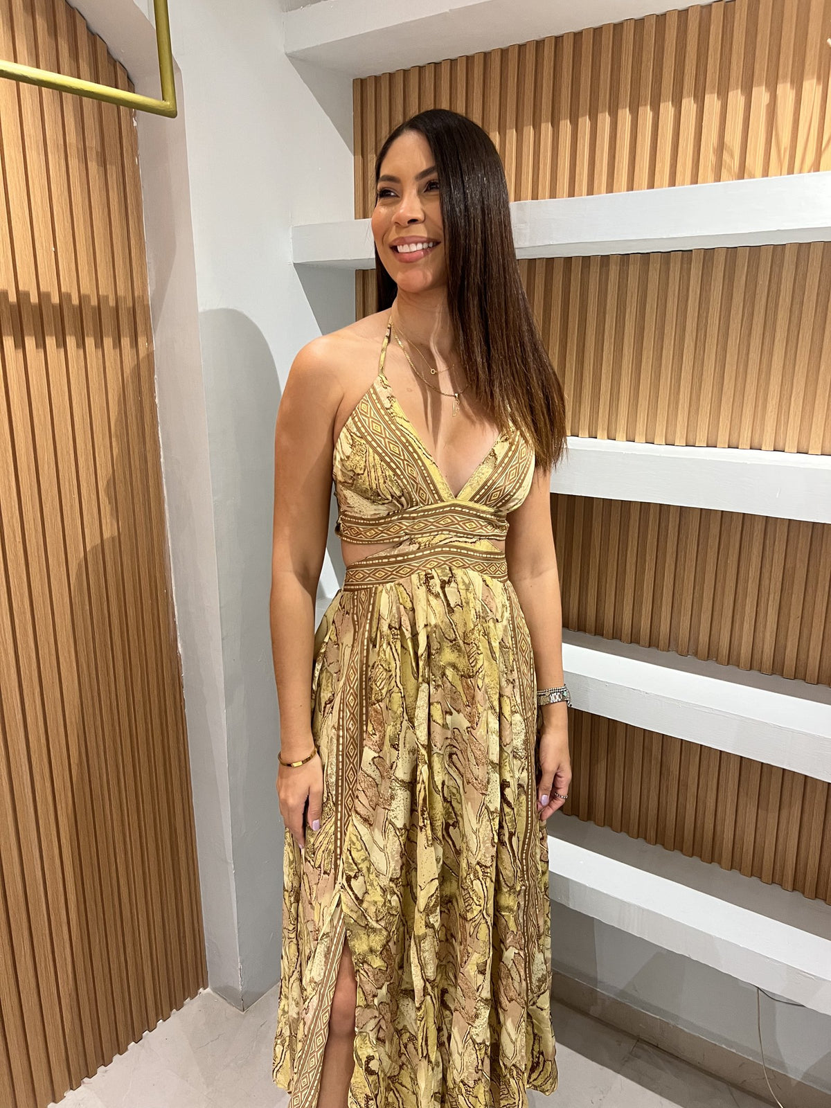 Vestido Mariposa dorado
