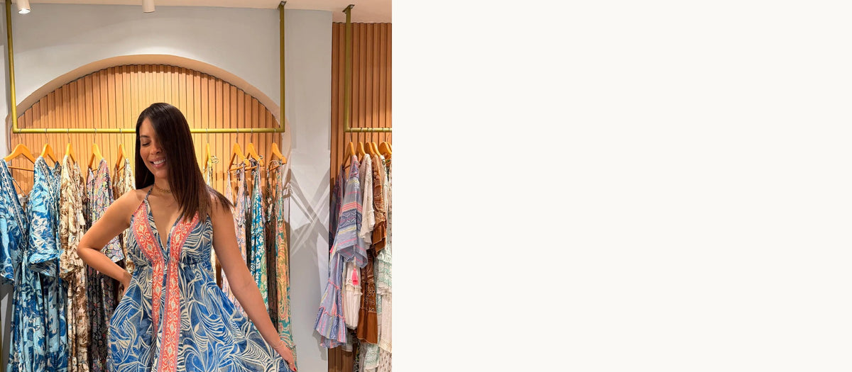 Vestido de tirantes en seda, Koral Boutique