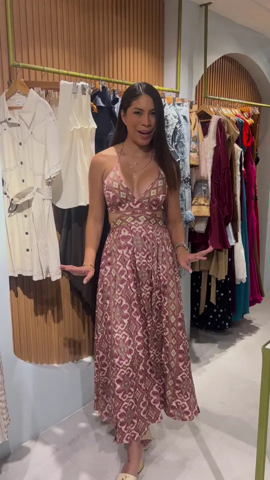 Vestido Mariposa Rosa Terracota