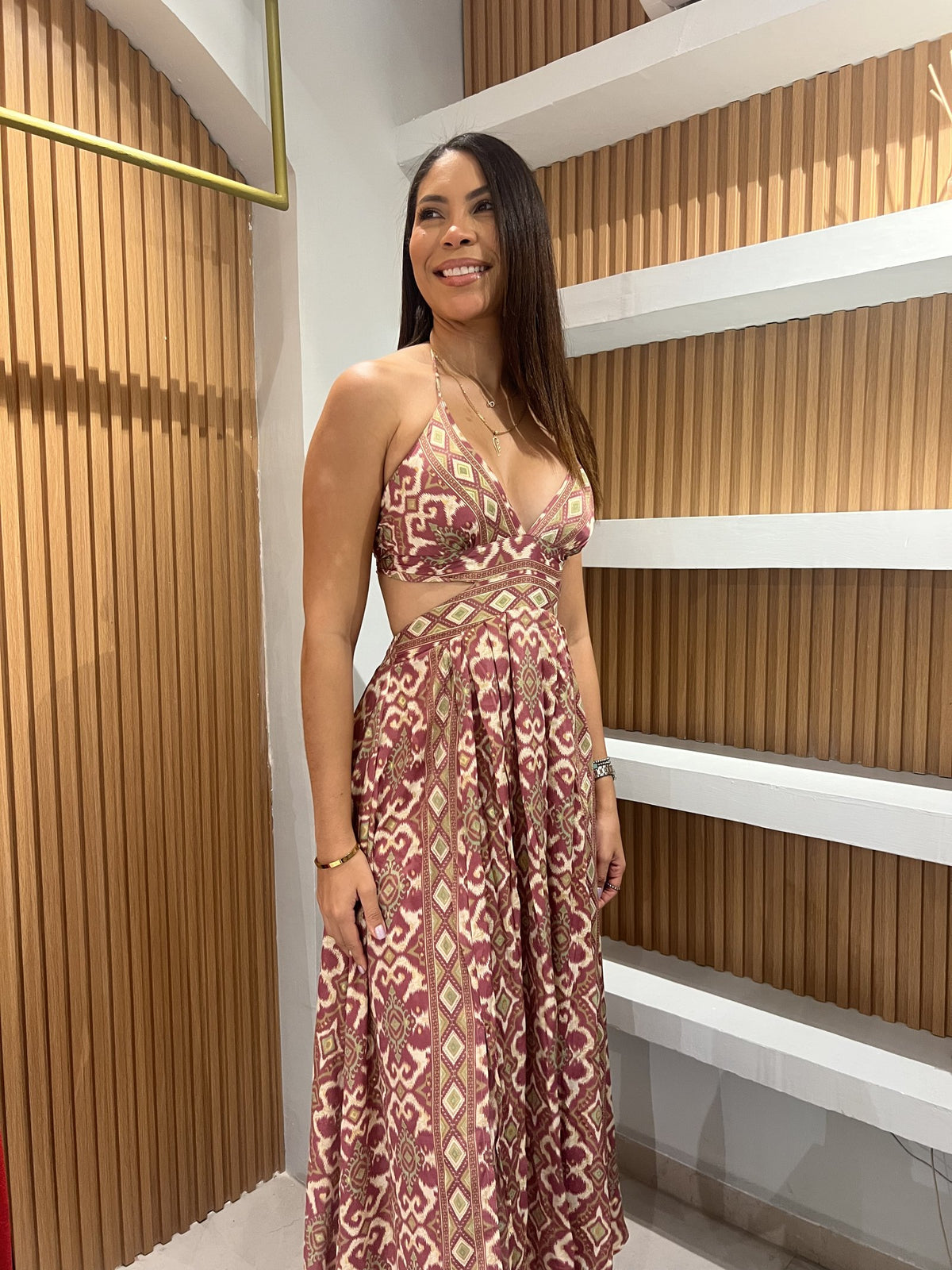 Vestido Mariposa rosa terracota